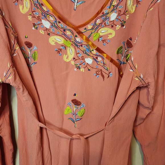 Soft Surroundings Floral Embroidered Tunic Top Womens XL Boho Festival Artsy - Picture 5 of 13